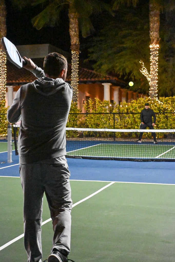 Night pickleball under the lights